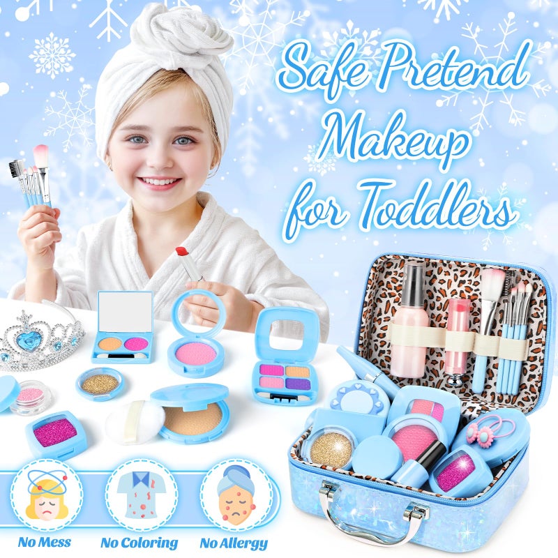 INNOCHEER Pretend Makeup for Toddlers  Toy Play Makeup Set for Kids 3-5  Toddler Makeup Kit Pretend  Frozen Toys for Kids Fake Makeup  Gifts Toys for 2 3 4 5 6 7+ Year Old Girls (Not Real Makeup) - Image 5